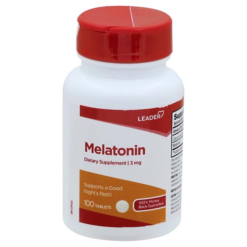 Image for Leader Melatonin, 3 mg, Tablets,100ea from CANNON SEDGEFIELD