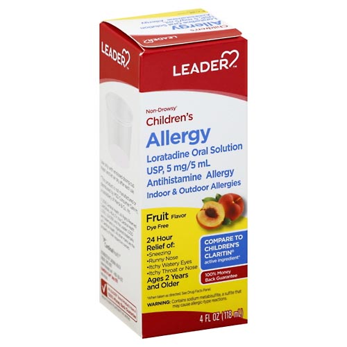 Image for Leader Allergy, Non-Drowsy, Children's, Fruit Flavor,4oz from CANNON SEDGEFIELD