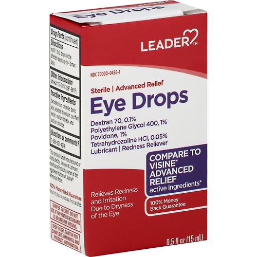 Image for Leader Eye Drops, Advanced Relief,0.5oz from CANNON SEDGEFIELD