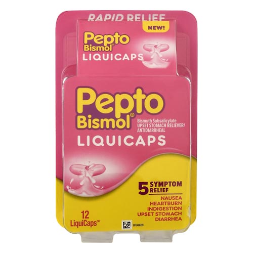 Image for Pepto Bismol Rapid Relief, Liquicaps,12ea from CANNON SEDGEFIELD